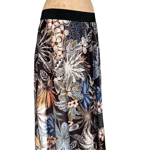 Floral printed Maxi Skirt - Made in Italy Size M - Picture 2 of 5